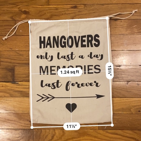 Custom Made Burlap Drawstring Bag - Picture 4 of 4